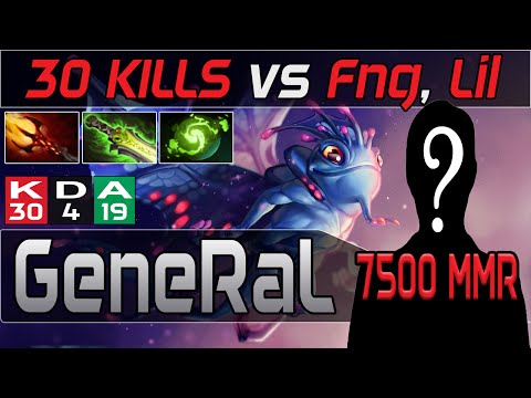 Dota 2 | Elements GeneRaL 7500MMR - Puck 30 KILLS vs Fng & Lil  | Ranked Gameplay
