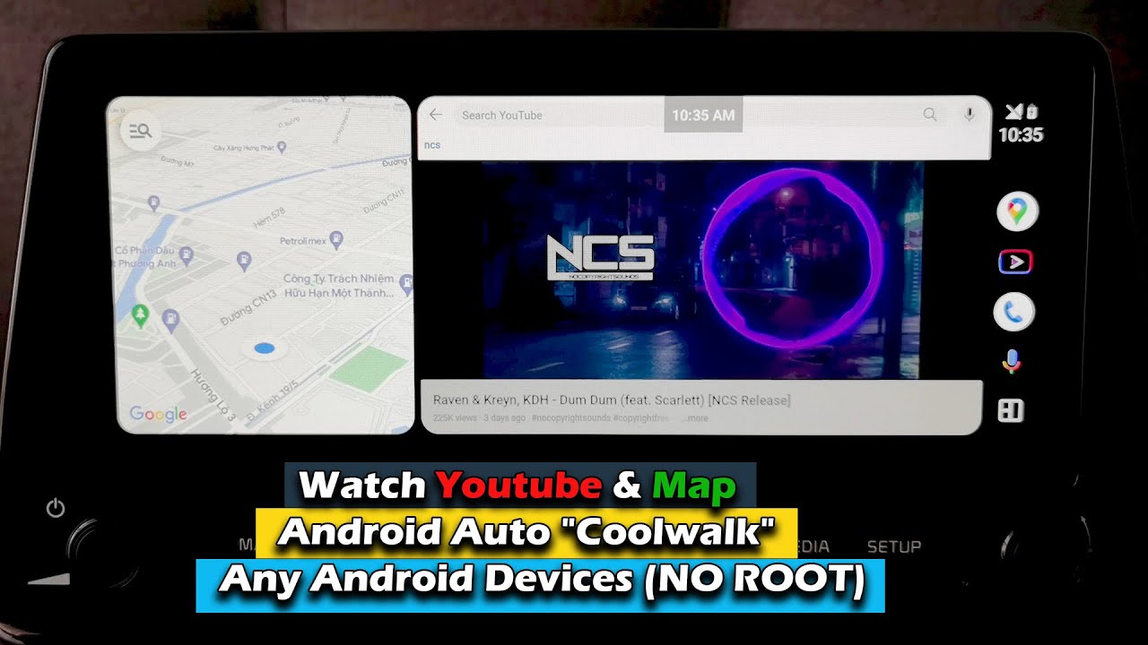Watch Youtube & Map On Android Auto 