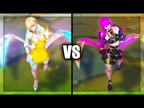 K/DA Prestige Evelynn vs K/DA Evelynn Skins Comparison (League of Legends)