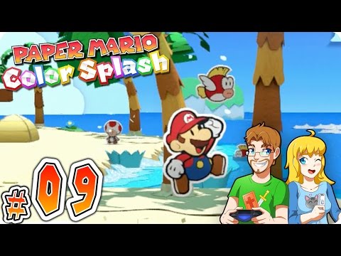 Paper Mario Color Splash Gameplay Walkthrough Part 9 Bloo Bay Beach