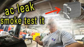 The Easiest Way To Find A A/C leak ( SMOKE TEST IT )