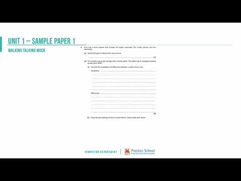OCR GCSE Computer Science (J277) - Unit 1 Computer Systems - Sample Paper 1 Exam Walkthrough