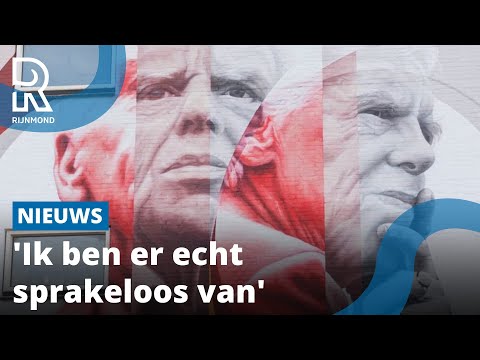Levensgrote mural van Leo Beenhakker op Zuid onthuld | Rijnmond