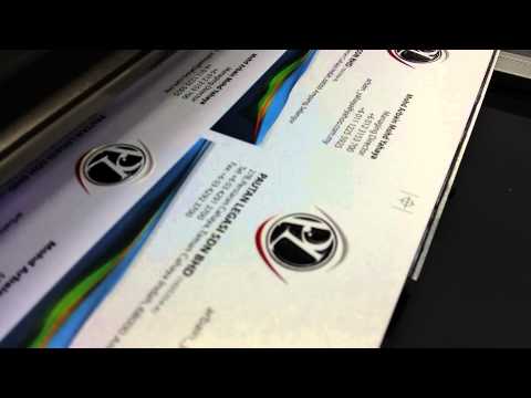 Emboss logo printing on business card