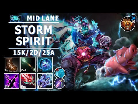 Storm Spirit Mid Lane | 7.32c | Pos 2 SS Play | Dota 2 Immortal Gameplay