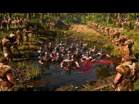 Wie germanische Stämme römische Legionen im Sumpf ERTRÄNKTEN
