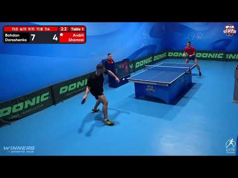 16:00 Bohdan Doroshenko 2 - 3 Andrii Shamrai West 3 WIN CUP 15.11.2022 | TABLE TENNIS WINCUP