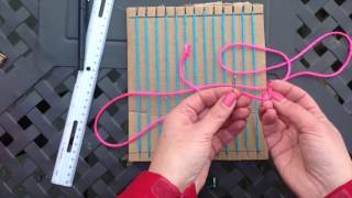 Weaving on a Cardboard Loom (part 1)