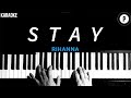 Rihanna - Stay KARAOKE Slowed Acoustic Piano Instrumental COVER LYRICS