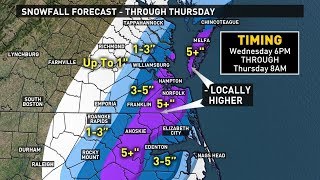 Winter Weather Forecast 1/2/18: Snow on the way for Wednesday and Thursday
