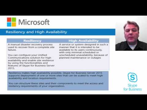 03 - (02) Skype for Business Server 2015 High Availability - Resiliency and Hight Availability