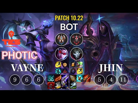TES Photic Vayne vs Jhin Bot - KR Patch 10.22