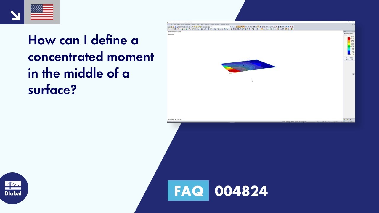 [EN] FAQ 004824 | How can I define a concentrated moment in the middle of a surface?