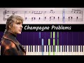 Taylor Swift - champagne problems - Piano Tutorial + SHEETS