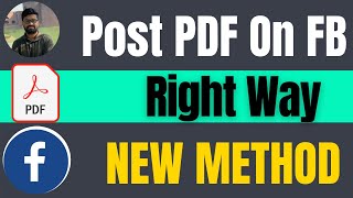 How to post a pdf on facebook right way 2024