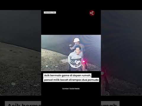 Aksi penjambretan ponsel di pinggir Jalan Melati Indah, , Pekanbaru, pada Rabu (7/1/2026).