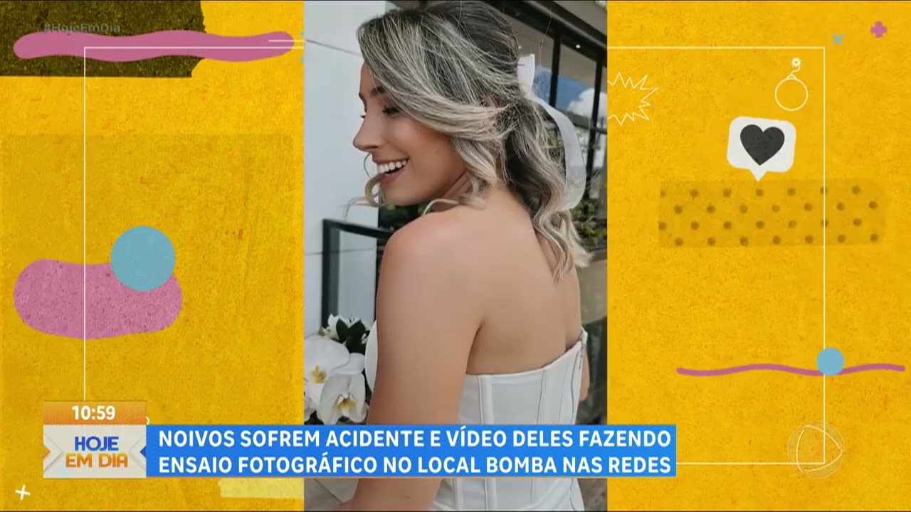 Noivos sofrem acidente e vídeo deles fazendo um ensaio no local viraliza nas redes | HOJE EM DIA
