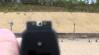 What focusing on front sight post looks like