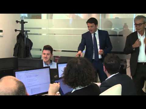 Renzi in visita alla ADS di Pomezia