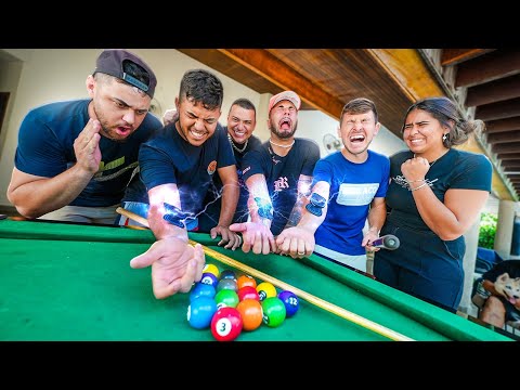 POOL CHALLENGE WITH HARD LEVEL SHOCK WITH MY FRIENDS