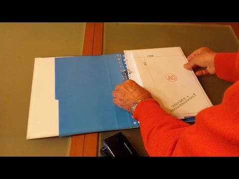Falten von Plänen A0 nach A4 für Ringbuch
