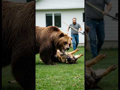 Owner Risks It All to Protect His Dog from Bear