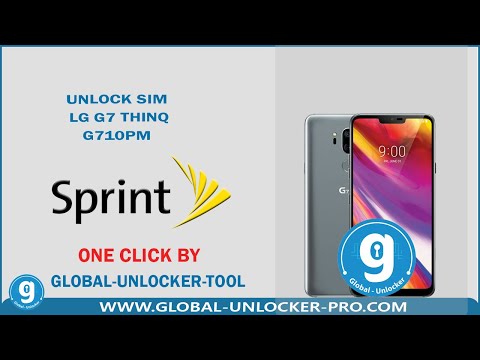Unlock Sim LG G7 ThinQ™ G710PM  Sprint By Global Unlocker Pro