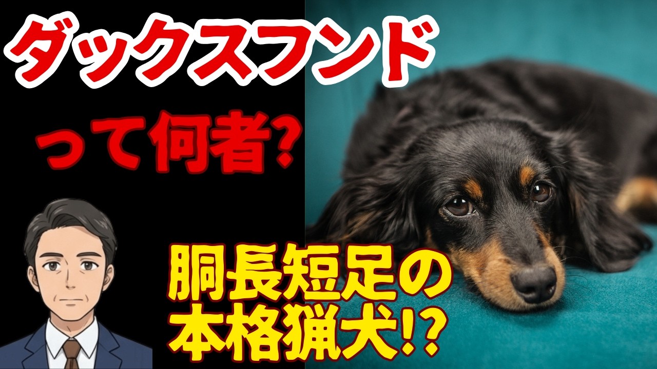 【ダックスフンド】胴長は武器だった！元はアナグマ猟の戦士!?