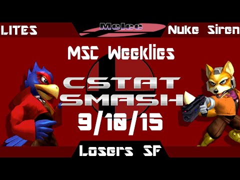 MSC Melee 9-10-15 Singles LSF - LITES (Falco) vs. Nuke Siren (Fox)