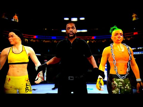 Woman Corn vs. Bruce Lee woman - EA Sports UFC 4 FINAL FIGHT