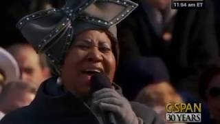 Aretha Franklin sings at President Barack Obama&#39;s 2009 Inauguration (C-SPAN)