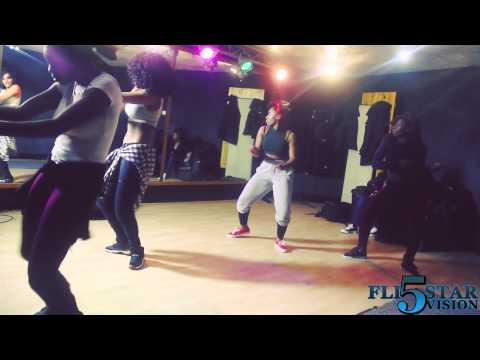 Ezi Emela and dancers at rehersals for Secret Lover feat Skales (produced by Heavy K)