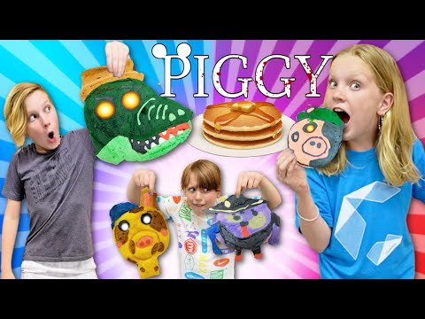 Piggy Pancake Art Challenge - ProHacker Stole our Breakfast Morning Routine!