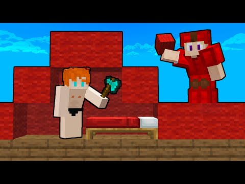 hiding in enemy bed defenses in bedwars...