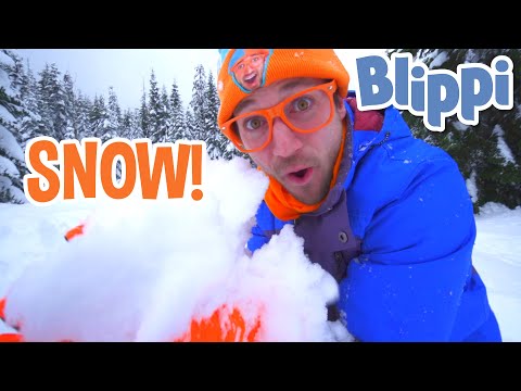 Blippi Makes a Snow Angel | Winter fun for Children | Educational Videos For Toddlers