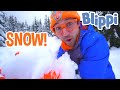 Blippi Makes A Snow Angel Winter Fun For Children Educational Videos For Toddlers