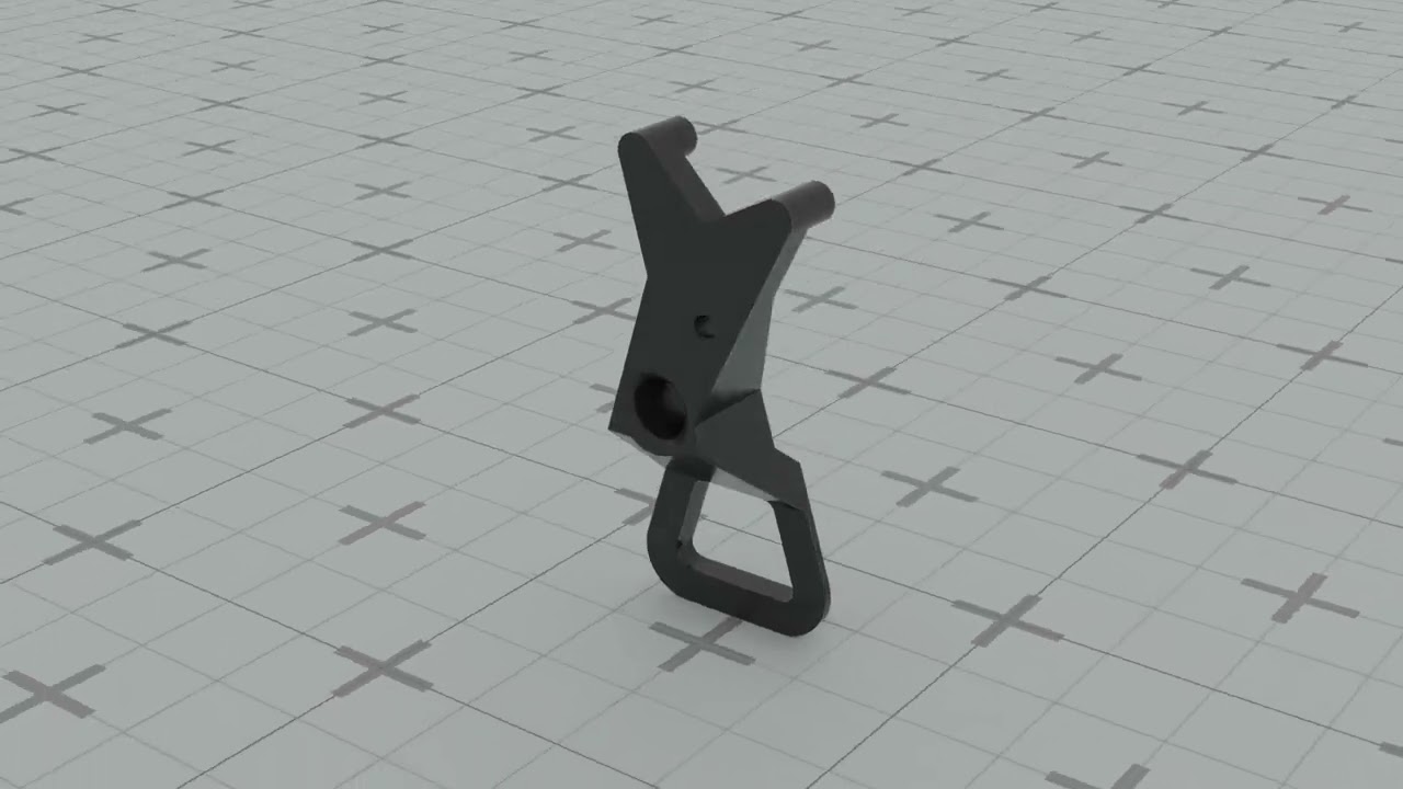 Parte della serratura del coperchio del bagagliaio posteriore Mercedes-Benz A6387430488 Modello di stampa 3D
