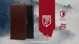 Rosso Element Huawei P Smart Plus (2019) Hoesje Book Cover Zwart Hoesjes