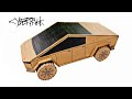 How To Make Tesla Cybertruck With Cardboard Diy Cardboard Toy Car
