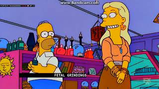 The Simpsons meet the Hippie Lady