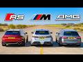 Fastest Estates DRAG RACE BMW M5 V Audi RS6 V AMG E63S