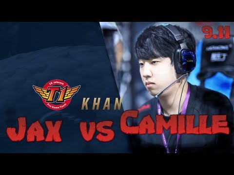 SKT Khan - Jax vs Camille Top - LoL Season 9 KR Ranked | League Of Legends
