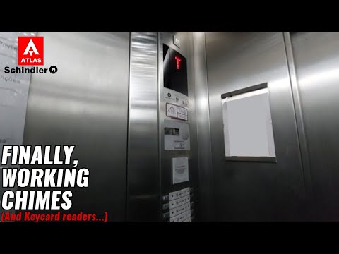 WORKING CHIMES! Atlas Schindler Excell Traction Elevators - Gran Alpha Hotel, West Downtown - GO, BR