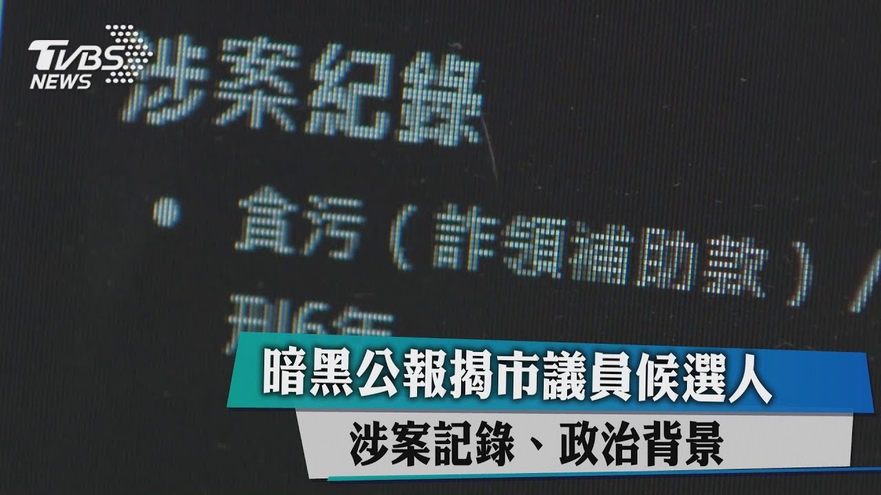 暗黑公報揭市議員候選人 涉案記錄、政治背景
