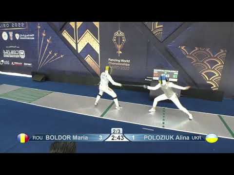 2022 243 T32 10 F F Individual Cairo EGY CHM GREEN POLOZIUK UKR vs BOLDOR ROU