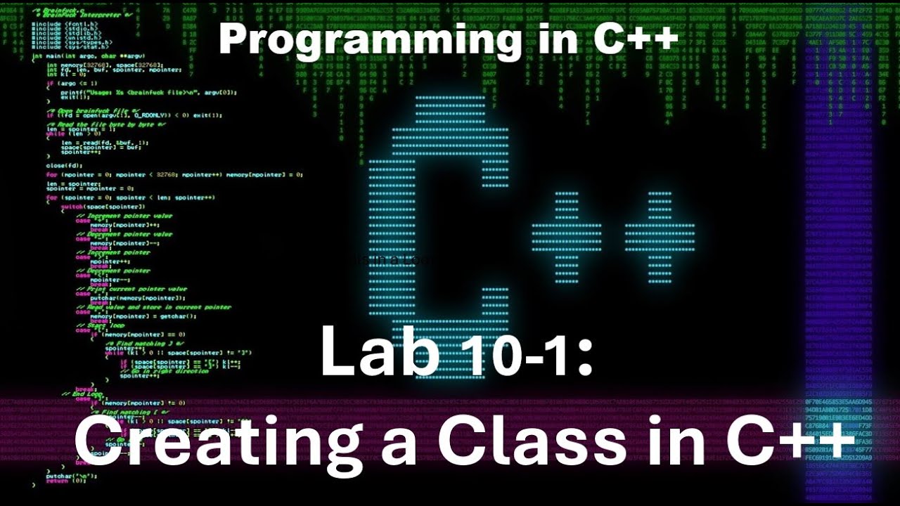 Principles of Programming Chapter 10 C++ Lab 10-1: Creating a Class in C++