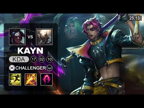 Kayn vs Pantheon Jungle - KR Challenger - Patch 25.13 Season 15
