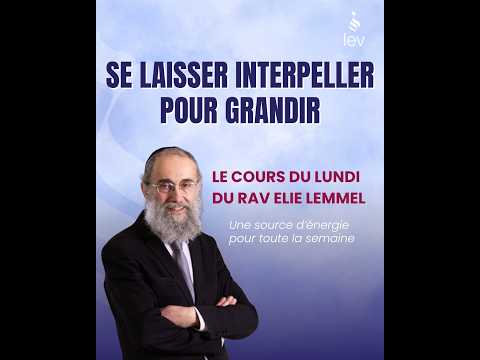 Se laisser interpeller pour grandir - Rav Elie Lemmel