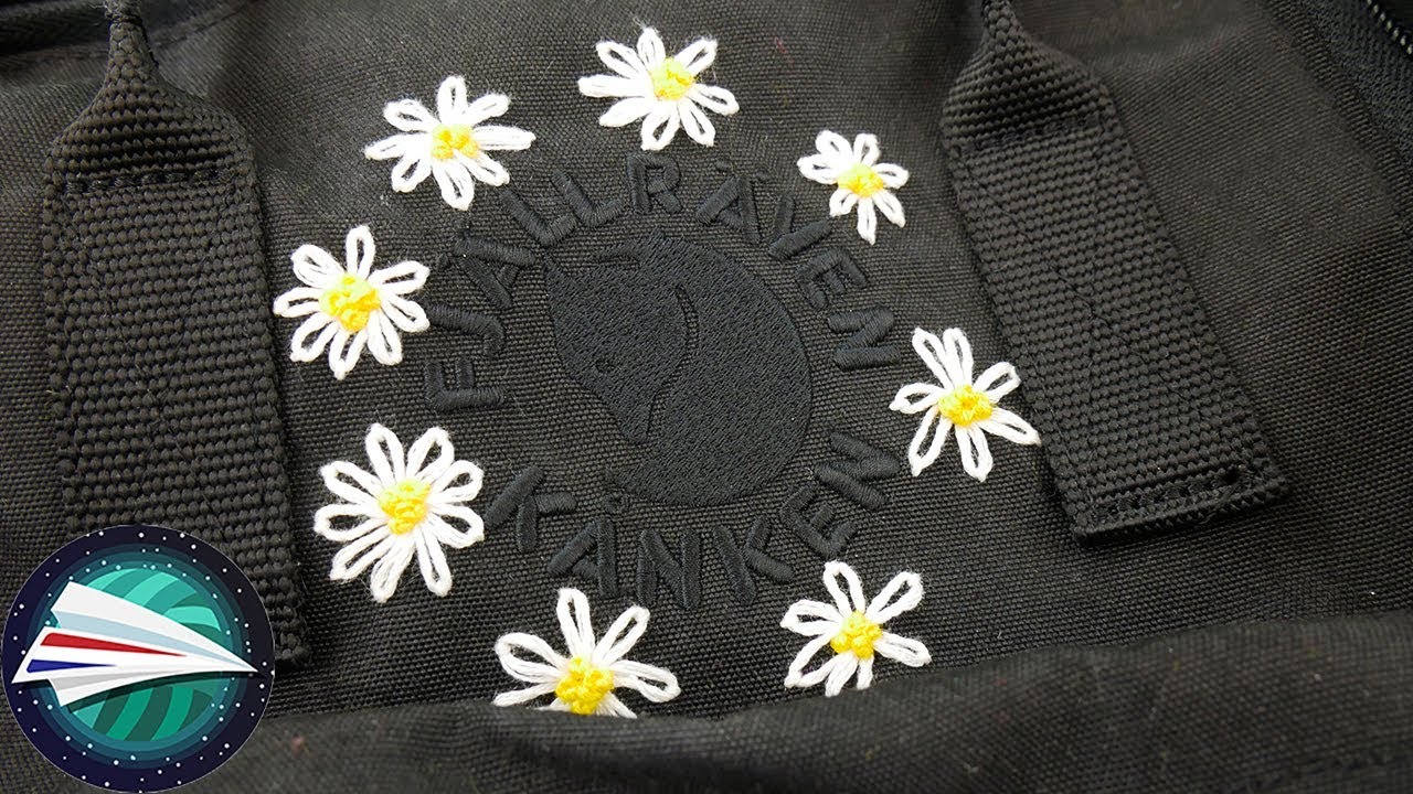 Kanken rugzak borduren | Borduren voor beginners | Lazy daisys & French knot