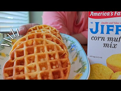 Do This With A Box Of Jiffy Mix Simply Mam Cooks Cheddar Jalapeno Waffles
